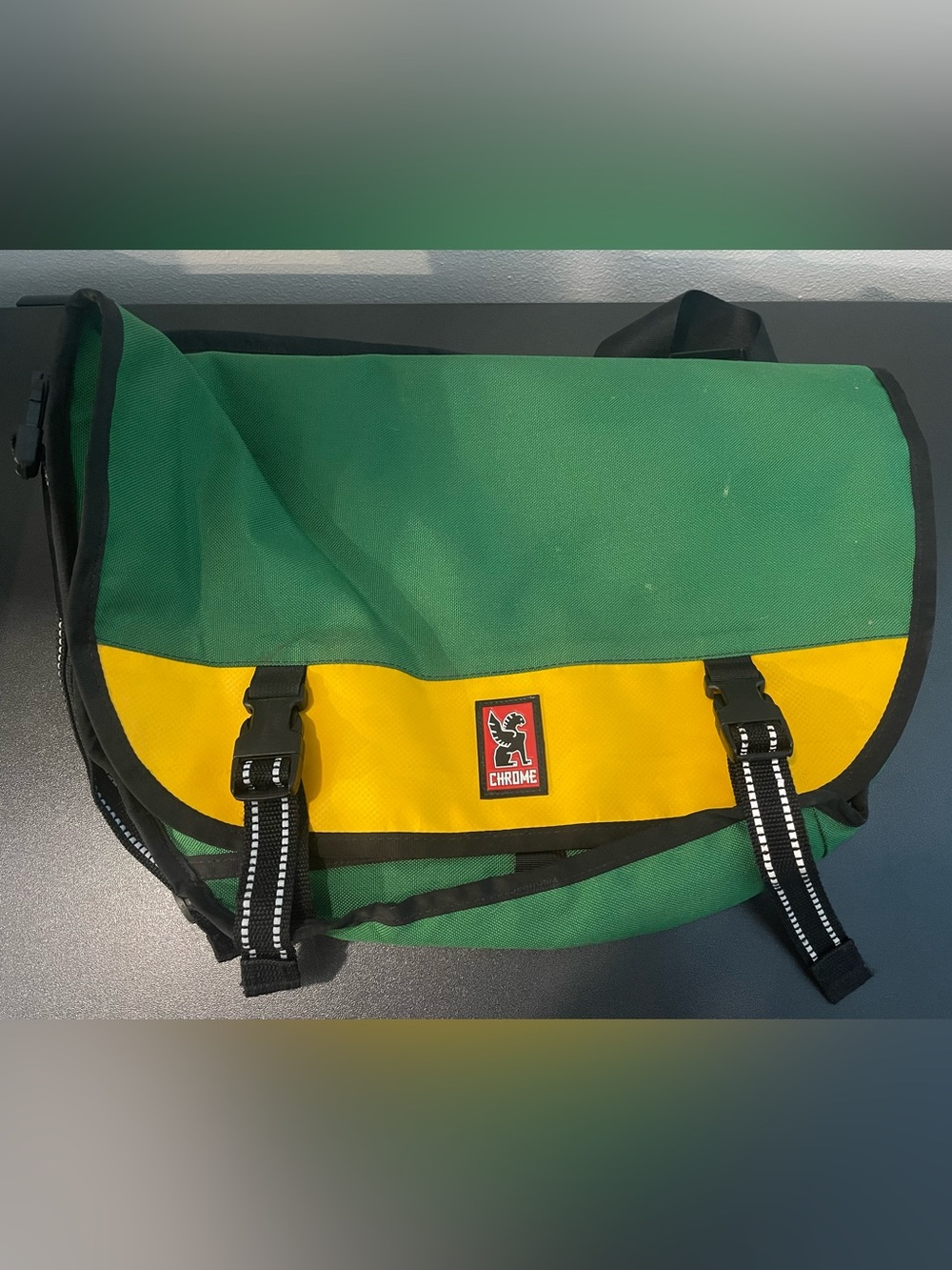 Chrome Industries Citizen Green & Yellow Messenger Bag made in USA